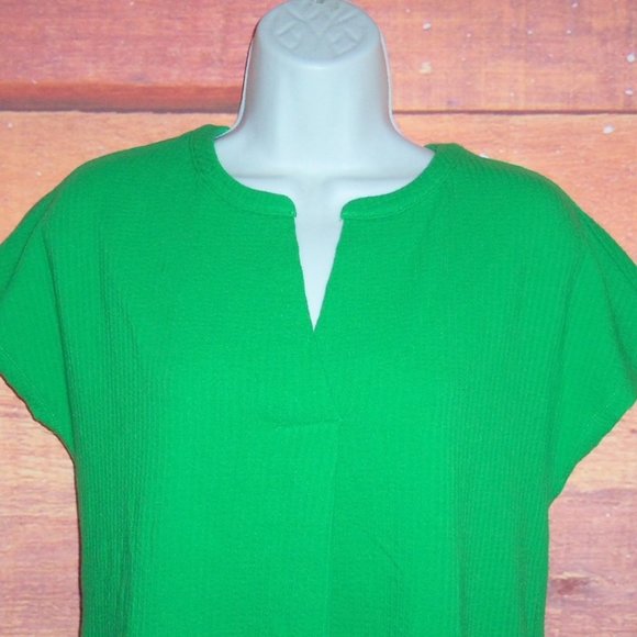 Land's End Green Seersucker Top Shirt - Women’s XS - Picture 5 of 9